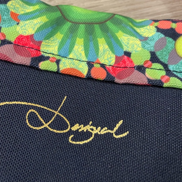 DESIGUAL Small Navy Multicoloured Designer Shoulder Bag with Mandala Print. - Picture 4 of 13